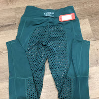 Sticky Full Seat Riding Tights, Pull on, 2x Thigh Pockets *xc
