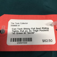 Sticky Full Seat Riding Tights, Pull on, 2x Thigh Pockets *xc
