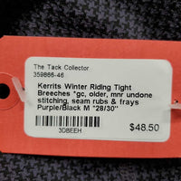 Winter Riding Tight Breeches *gc, older, mnr undone stitching, seam rubs & frays
