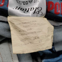 Sticky Full Seat Denim Breeches *vgc, curled inner waist, older, mnr rubs