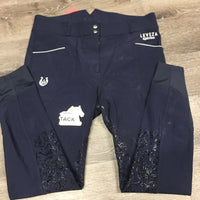 Full Seat Sticky Breeches *gc, mnr hair, dirty, threads, puckers, stains?, pills, curled inner lining
