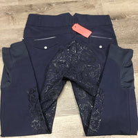 Full Seat Sticky Breeches *gc, mnr hair, dirty, threads, puckers, stains?, pills, curled inner lining
