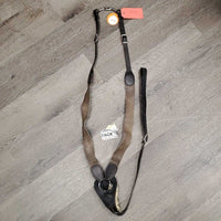 Elastic Breastplate, snaps *gc/fair, v.stined, stretched, xholes, tape, thin sheepskin, dirty
