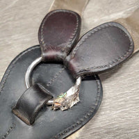 Elastic Breastplate, snaps *gc/fair, v.stined, stretched, xholes, tape, thin sheepskin, dirty

