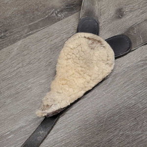 Elastic Breastplate, snaps *gc/fair, v.stined, stretched, xholes, tape, thin sheepskin, dirty