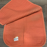 Thin Quilt Dressage Saddle Pad, 1x glitter piping *gc, clean, stains, mnr hair, threads, pilly, cut tabs, rubbed piping
