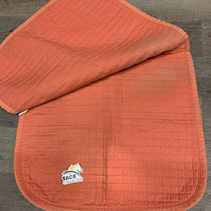 Thin Quilt Dressage Saddle Pad, 1x glitter piping *gc, clean, stains, mnr hair, threads, pilly, cut tabs, rubbed piping