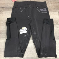 Hvy Full Sticky Seat Breeches *gc, hairy, faded, rubs, piping & seat rubs
