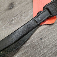 Soft Thick Leather Flash Strap Only, keeper, roller buckle *vgc, clean, twists, gunk?
