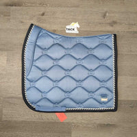 Quilt Dressage Saddle Pad, x2 piping *vgc, mnr dirt, stains, hair
