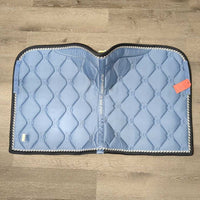 Quilt Dressage Saddle Pad, x2 piping *vgc, mnr dirt, stains, hair
