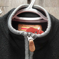 Hvy Fleece Jacket, Zipper *gc, clumpy, older, mnr hair, faded & rubs