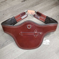 Lg Leather Belly Girth, 2x els, 3x D Rings, Strap *xc, mnr rubs, stains, scratches & dust
