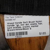 Wood Handle Soft Brush Nylon Handle *gc, mnr dirt, stains, hair, bent bristles, cracks, marker
