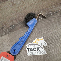 Plastic Hancle Hoof Pick with Brush *gc, mnr dirt, marker, v. bent bristles, scratches
