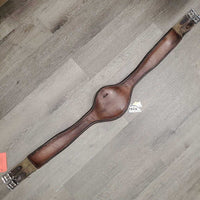 Sm Belly Girth, 2x Els *NO Center D Ring, dirt, torn elastics, stains, rubs, stiff, older

