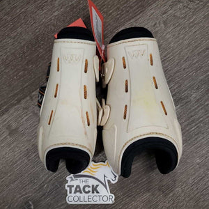 Hind Boots, tabs *gc, clean, discolored, scrapes, stains, faded, hairy, mnr holey edges