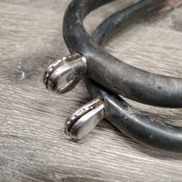 Pr Fine Rowel Spurs, Rubber Sides *vgc, v.dirty, scratches, dents

