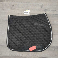 Quilt Jumper Saddle Pad, 1x piping *gc, mnr dirt, stains, hair, threads, rubbed torn piping
