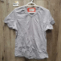 SS V Neck T Shirt *vgc, mnr hair, pills, threads, crinkled cuffs
