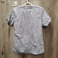 SS V Neck T Shirt *vgc, mnr hair, pills, threads, crinkled cuffs
