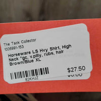 LS Hvy Shirt, High Neck *gc, v.pilly, rubs, hair
