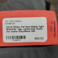 Sticky Full Seat Riding Tight Breeches *vgc, curled inner waist, mnr stains
