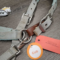 Fleece & Nylon Halter, snap, adj, breakaway *gc, discolored, v.stained, clumpy, hairy

