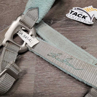 Fleece & Nylon Halter, snap, adj, breakaway *gc, discolored, v.stained, clumpy, hairy
