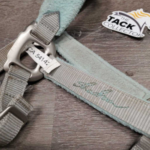 Fleece & Nylon Halter, snap, adj, breakaway *gc, discolored, v.stained, clumpy, hairy