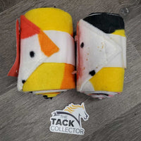 2 Thin Fleece Polo Wraps *xc, mnr gunk?dirt & stains
