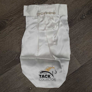 Satin Stock Tie, bling, attached velcro collar, bag *new
