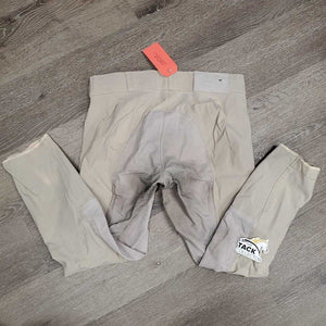 Full Seat Breeches *gc/fair, seat: stretched & v.stained seat, hair, dingy, pilly, holey ankle edges, hairy velcro