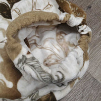 Fleece Helmet Bag, drawstring *xc, clean, mnr hairy, dirty?stained string
