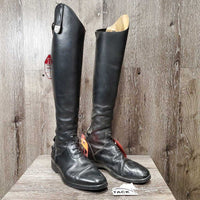 Field Boots, Zips *vgc, dirt, rubs, curled inner lining-R, heels rubs, mnr stretched elastic & loose threads
