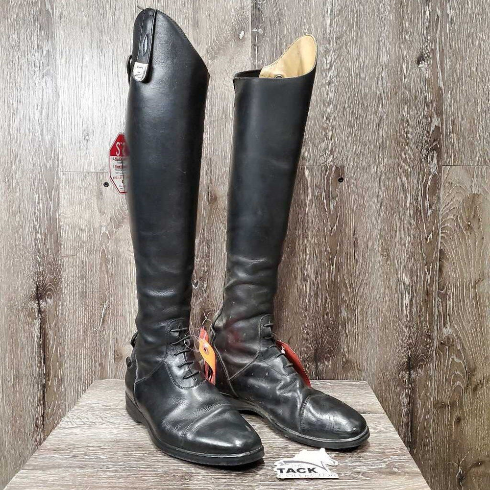 Field Boots, Zips *vgc, dirt, rubs, curled inner lining-R, heels rubs, mnr stretched elastic & loose threads