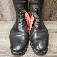 Field Boots, Zips *vgc, dirt, rubs, curled inner lining-R, heels rubs, mnr stretched elastic & loose threads
