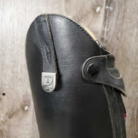 Field Boots, Zips *vgc, dirt, rubs, curled inner lining-R, heels rubs, mnr stretched elastic & loose threads