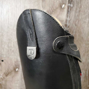 Field Boots, Zips *vgc, dirt, rubs, curled inner lining-R, heels rubs, mnr stretched elastic & loose threads