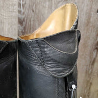 Field Boots, Zips *vgc, dirt, rubs, curled inner lining-R, heels rubs, mnr stretched elastic & loose threads
