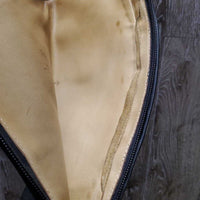 Field Boots, Zips *vgc, dirt, rubs, curled inner lining-R, heels rubs, mnr stretched elastic & loose threads
