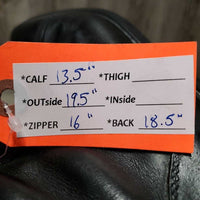 Field Boots, Zips *vgc, dirt, rubs, curled inner lining-R, heels rubs, mnr stretched elastic & loose threads