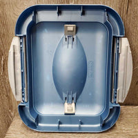 Plastic Box & Lid *gc, scratches, scrapes, stains