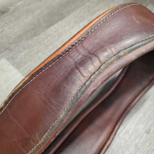 Leather Girth, 1x els *gc, creases, mnr scratches, hair, rubs, scraped edges, stains, older
