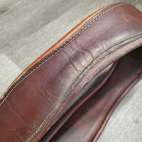 Leather Girth, 1x els *gc, creases, mnr scratches, hair, rubs, scraped edges, stains, older
