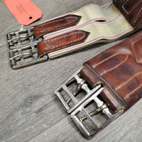 Leather Girth, 1x els *gc, creases, mnr scratches, hair, rubs, scraped edges, stains, older
