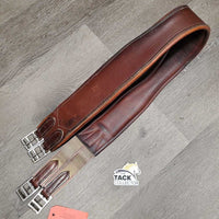 Leather Girth, 1x els *gc, creases, mnr scratches, hair, rubs, scraped edges, stains, older
