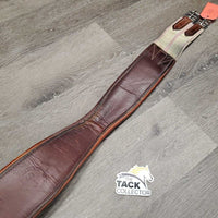 Leather Girth, 1x els *gc, creases, mnr scratches, hair, rubs, scraped edges, stains, older
