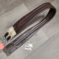 Thin Vinyl?Leather Girth, 1x els *vgc, clean, stiff, mnr stains & scratches
