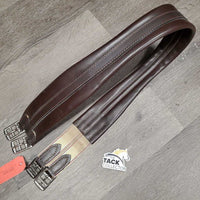 Thin Vinyl?Leather Girth, 1x els *vgc, clean, stiff, mnr stains & scratches
